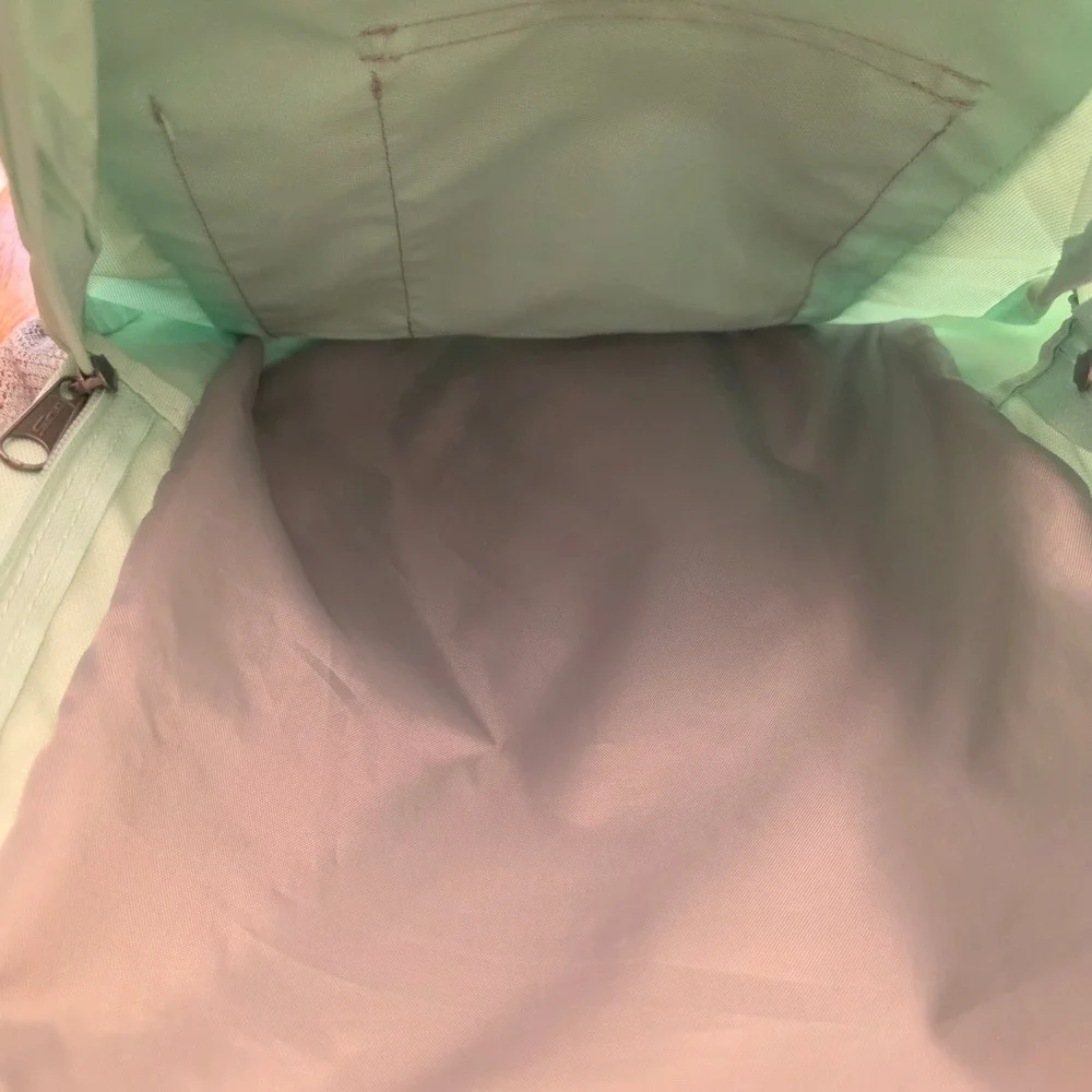 Trans by JanSport Mint Green Backpack School Bag Padded Straps Mesh Pocket 4 Zip
